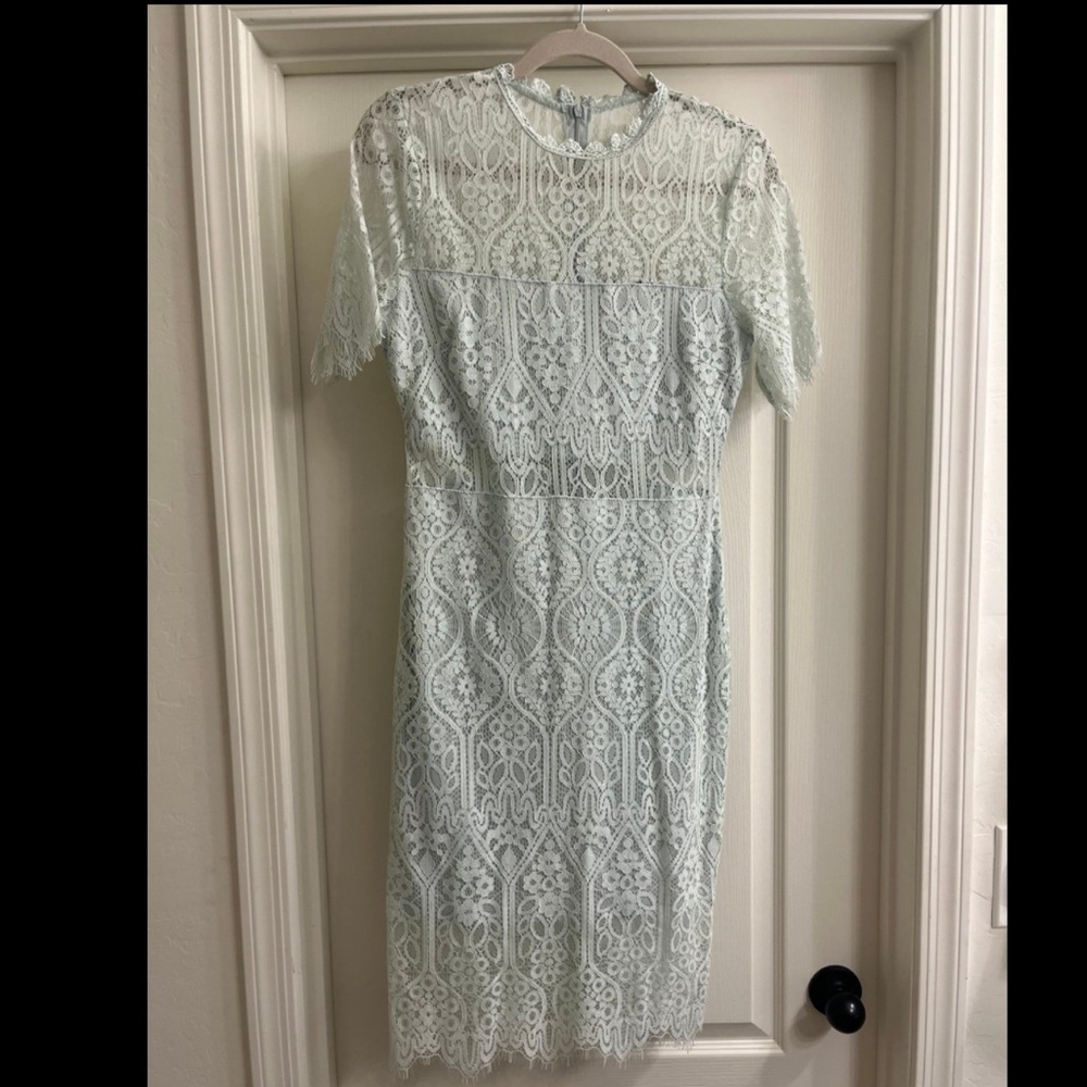 Lulus Sheer lace short sleeve dress